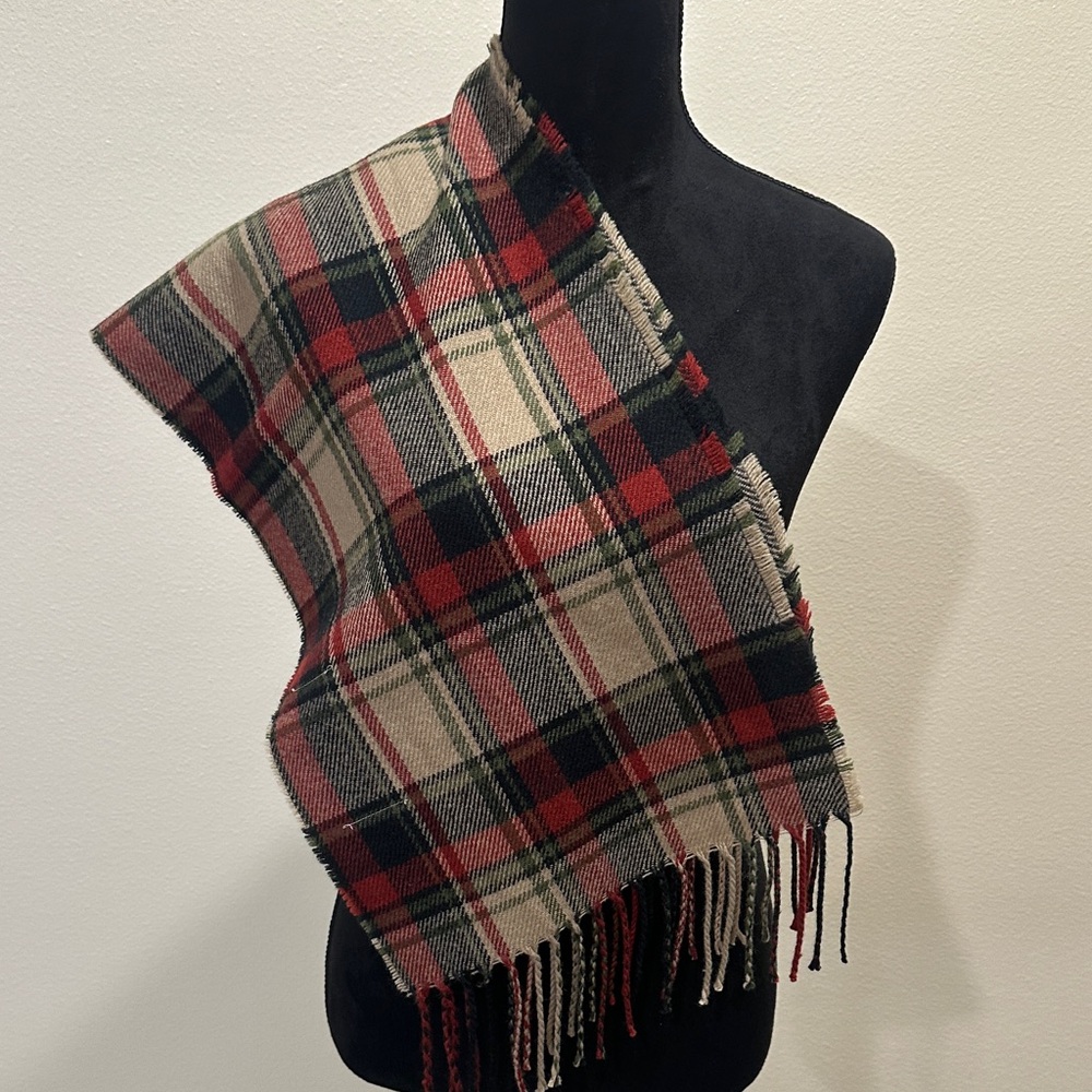 Plaid Fringe Women's Scarf